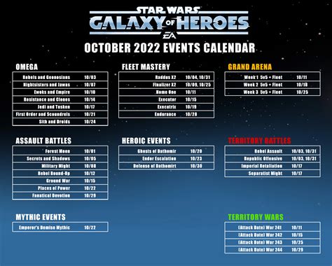 swgoh calendar.